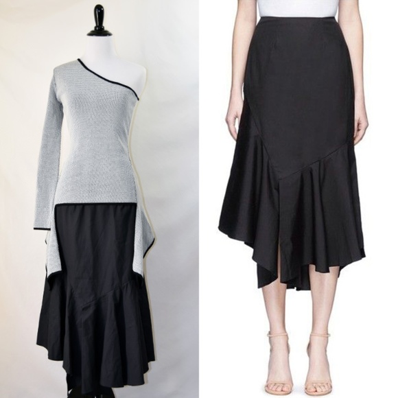 C/MEO Collective Dresses & Skirts - NWT C/Meo Long Ruffle Cotton High Waist Skirt